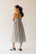 The Townes Gingham Tank Dress in White + Black