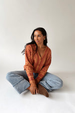 The Jepson Patterned Sweater in Ginger Red