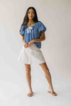 The Cosette Ditsy Floral Blouse in Navy