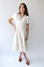 The Jessa Floral Midi Dress in Tea Party Pink