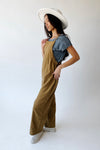 The Gianna Woven Overall in Olive