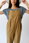 The Gianna Woven Overall in Olive