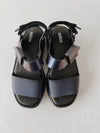 Melissa: Kick Off Sandal Metallic in Blue Chameleon (SHIPS IN 1 WEEK)