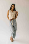 The Darla Crochet Vest in Cream
