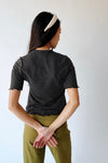 The Carolyn Dot Textured Blouse in Black