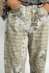 The Runion Printed Barrel Pant in Multi