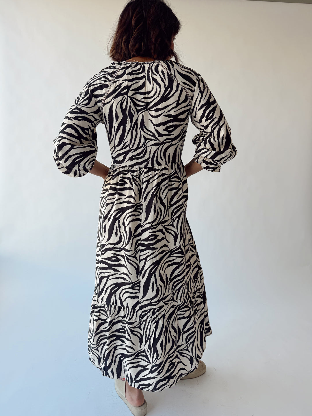 black white print maxi dress Black & White Floral Print Maxi Dress - All Dresses
