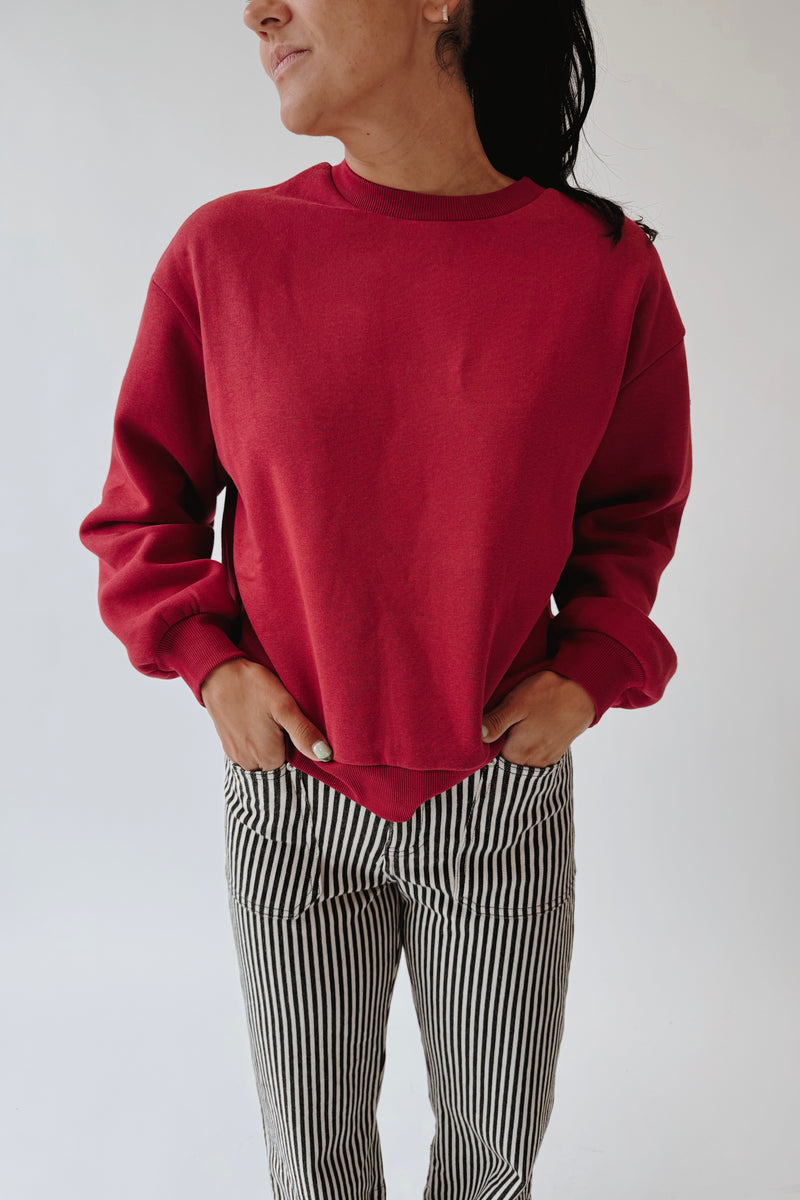 The L.A. Lettered Pullover in Red