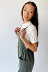 The Gianna Woven Overall in Hunter Green