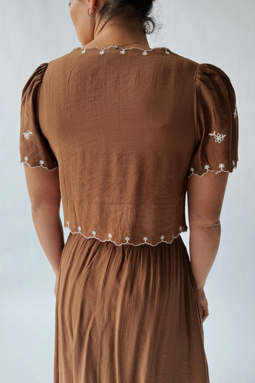 sachin and babi light blue dress Free People embroidered v neck midi dress in black main image 1