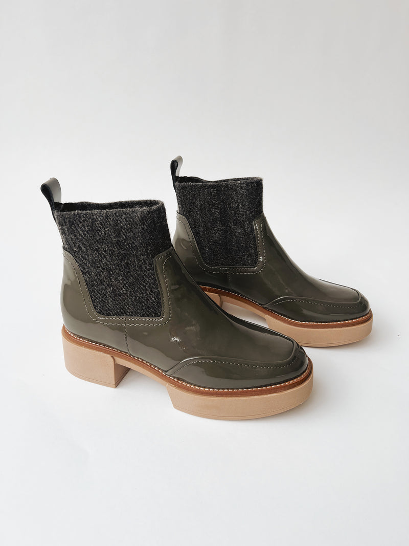 Dolce Vita: Saline H20 Booties in Olive