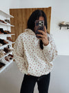 The Pinkston Cherry Bow Sweatshirt in Ivory