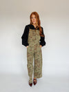 The Crestone Wide Leg Overall in Olive Floral