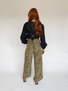 The Crestone Wide Leg Overall in Olive Floral