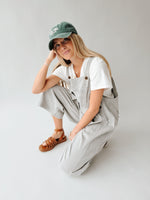 The Quentin Wide Leg Jumpsuit in Stone