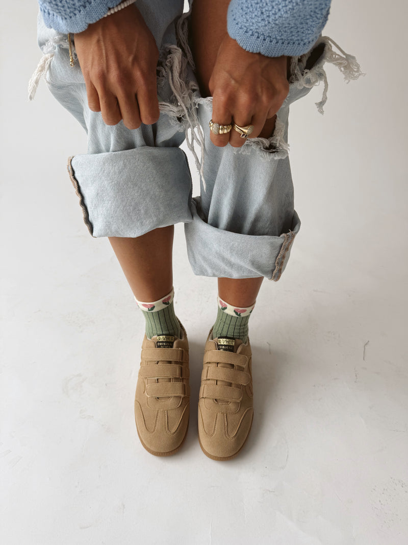 The Pace Velcro Sneaker in Camel
