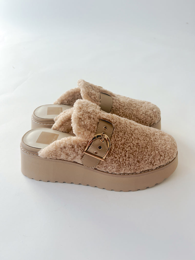 Dolce Vita: Lelani Plush Flat in Natural Plush