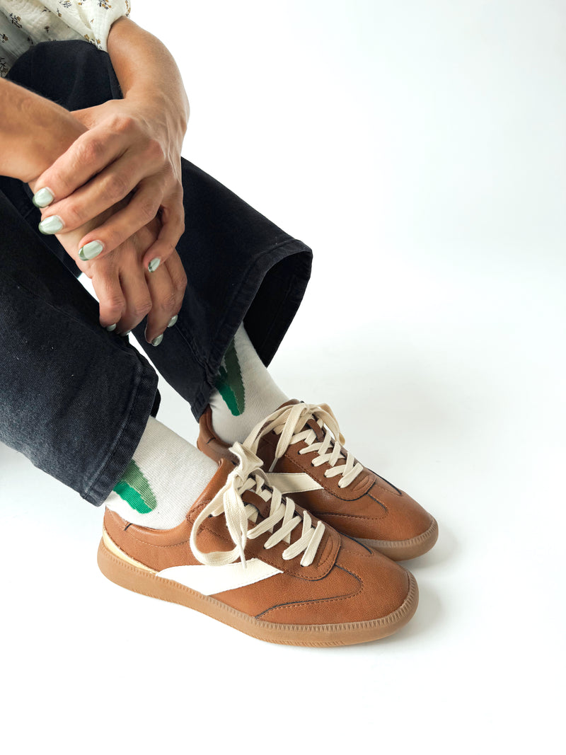 Matisse: Wylder Low-Top Sneaker in Cognac Multi