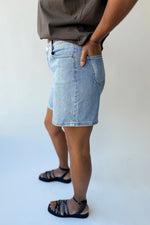 The Wagler Bermuda Mom Short in Medium Denim