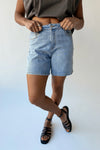 The Wagler Bermuda Mom Short in Medium Denim