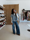 The Kaylee High Rise Slouchy Jean in Navy