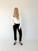 The Shirley Mid Rise Ankle Straight Jean in Gentle Night