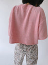 The Wilcox Boxy Button-Up Cardigan in Pink