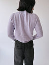 The Marlie Polka Dot Knit Cardigan in Lavender