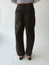The Brianna Embroidered Barrel Jean in Faded Black