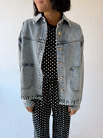 The Ladner Vintage Denim Jacket in Medium Wash