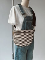 The Westlyn Woven Bag in Checkered Black