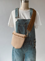 The Westlyn Woven Bag in Checkered Tan