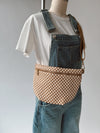 The Westlyn Woven Bag in Checkered Tan