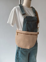 The Westlyn Woven Bag in Checkered Tan