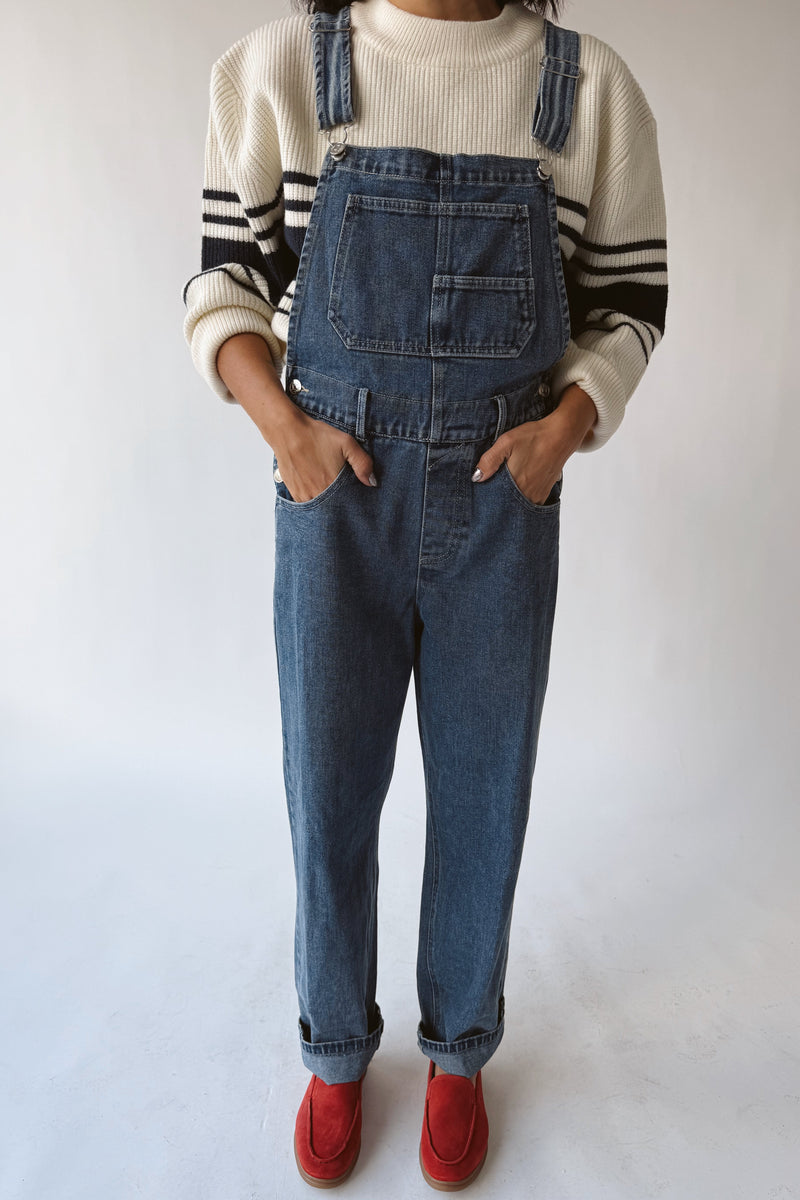 The Neville Denim Overall in Medium Wash