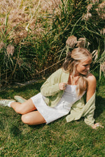 The Riggs Button-Down Sweater in Lemongrass