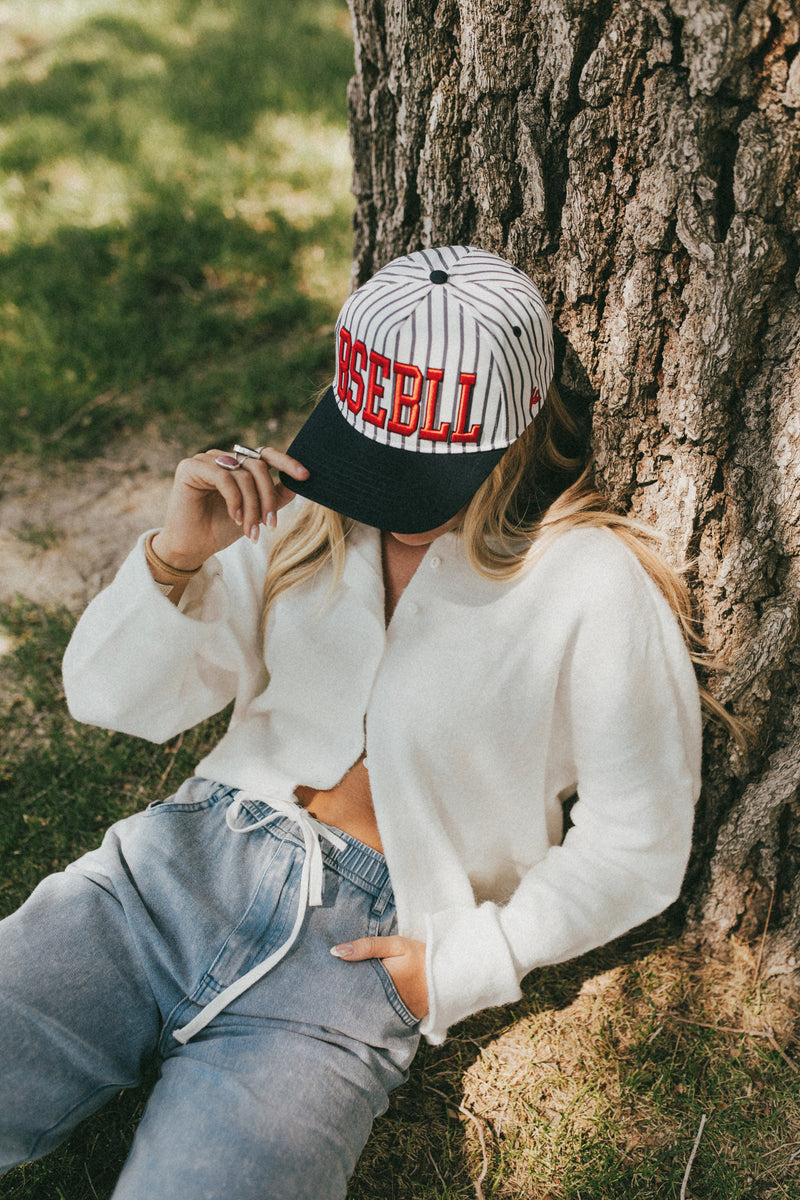 The Riggs Button-Down Sweater in White