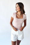 The Walter Basic Layering Tee in Mauve