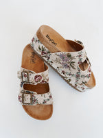 The Wannabe Platform Sandal in Sand Floral