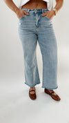 The Sturzen High Rise Wide Leg Jean in Electric Blue