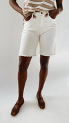 The Harkin High Rise Relaxed Short in Ecru