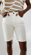 The Harkin High Rise Relaxed Short in Ecru