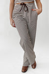 The Cyrus Striped Lounge Pant in Chocolate