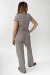 The Cyrus Striped Lounge Pant in Chocolate