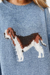 The Hound Dog Sweater in Antique Blue