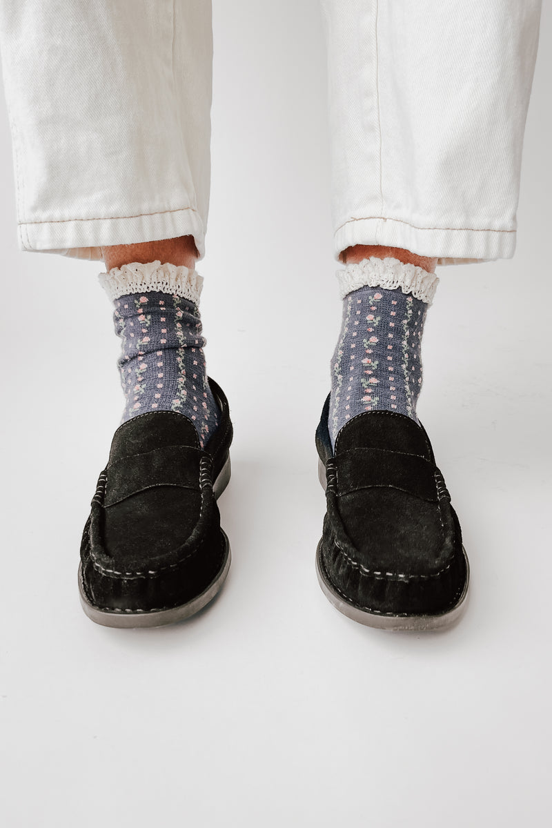 Born: Maris Loafer in Black Suede