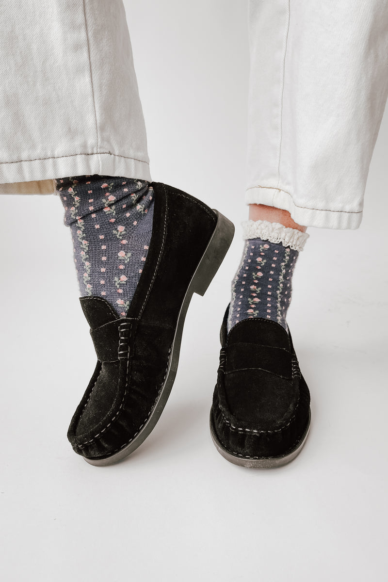 Born: Maris Loafer in Black Suede