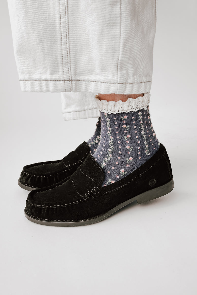 Born: Maris Loafer in Black Suede