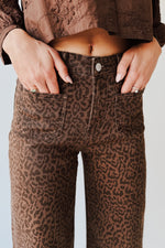 The Maren High Rise Crop Jean in Leopard