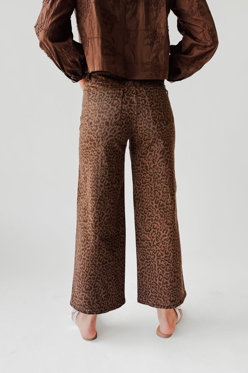 The Maren High Rise Crop Jean in Leopard